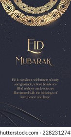 Eid Mubarak greeting card. vector