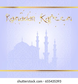 eid mubarak greeting cards. muslim background. mosque. vector illustration