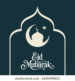 Diseño de Imagen de saludo Eid mubarak