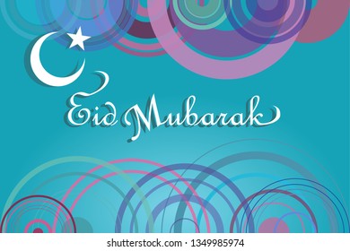 Eid Mubarak greeting сard, ramadan kareem, for Islamic festival for banner, poster, background, flyer. Vector illustration.