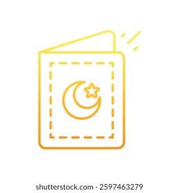 Eid Mubarak Greeting Vector icon stock illustration
