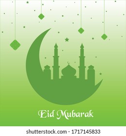 Eid Mubarak Greeting Vector Illustration
