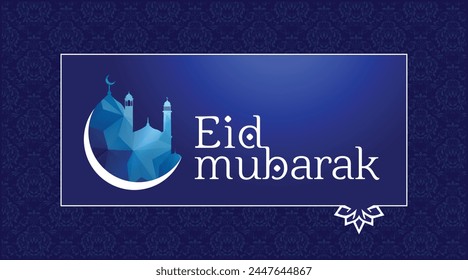 Eid Mubarak greeting vector Illustration, Ramadan kareem vector art. Wishing for Islamic festival for banner, poster, background, flyer,illustration, brochure and sale background.