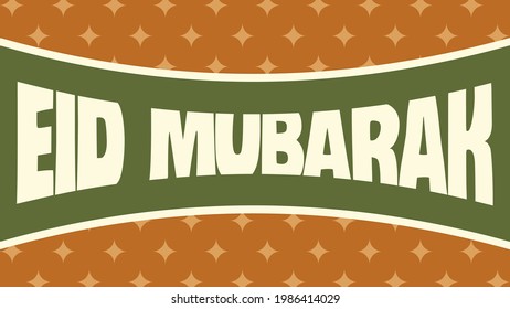 eid mubarak greeting, vector, plat design background.