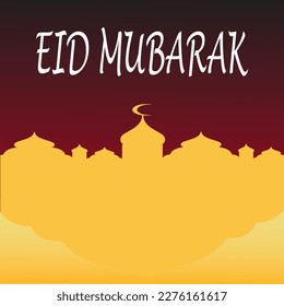 Eid Mubarak greetings background, Elegant element for design template, a place for text greeting card, and banner for Ramadan Kareem.