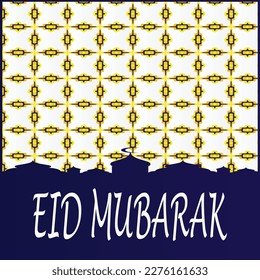Eid Mubarak Grüße Hintergrund, Elegantes Element für Design-Vorlage, ein Ort für Text Grußkarte, und Banner für Ramadan Kareem.