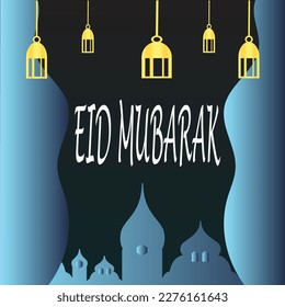 Eid Mubarak Grüße Hintergrund, Elegantes Element für Design-Vorlage, ein Ort für Text Grußkarte, und Banner für Ramadan Kareem.
