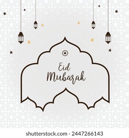 Eid mubarak greetings template. EPS10
