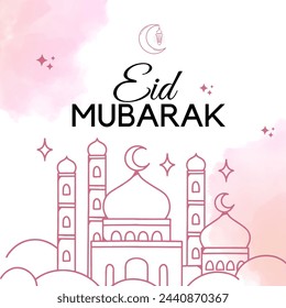 Eid Mubarak greetings template, 
Eid Mubarak Islamic design 