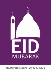Eid Mubarak glücklich Eid Mubarak Vektorillustration des Fastenmonats Ramadan. Eid Mubarak islamischer Feiertagsgrußsatz in Kurban Bayram und Uraza Bayram. Arabisch: Eid Mubarak.