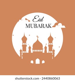 Eid Mubarak Icon Trendy Vector. Eid Mubarak Logo Trendy Design Vector.