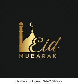 Eid Mubarak Icon Trendy Vector. Eid Mubarak Logo Design Vector.