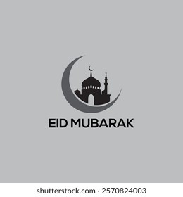 Eid Mubarak Icon Trendy Vector. Eid Mubarak Logo Design Vector.
