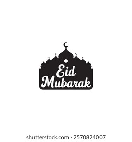Eid Mubarak Icon Trendy Vector. Eid Mubarak Logo Design Vector.
