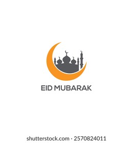 Eid Mubarak Icon Trendy Vector. Eid Mubarak Logo Design Vector.

