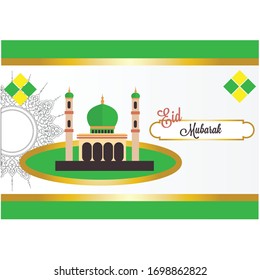 eid mubarak icon vector, religion design illustration. eid fitri background.