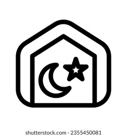 Ilustración del diseño del símbolo del vector del icono Eid Mubarak