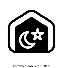 Eid Mubarak Icon Vector Symbol Design Illustration