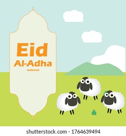 Eid Mubarak illustration background. eid mubarak design template.