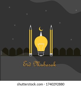 eid mubarak Illustration, pädagogischer eid pot 