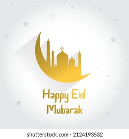 Eid Mubarak illustration logo symbol or icon template design