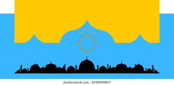diseño vectorial de ilustración de eid mubarak, diseño de celebración de ramadán,