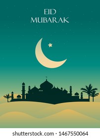 EID MUBARAK illustration in vector file
