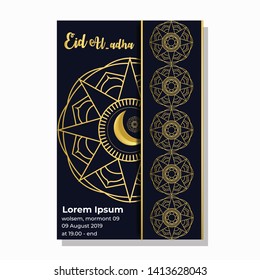 eid mubarak invitation, flyer,  poster , brochure template 