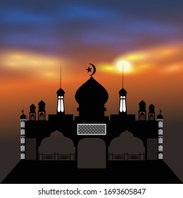 eid mubarak islamic background template 