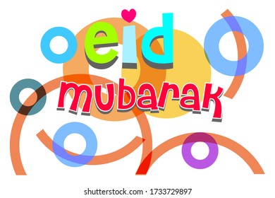 Eid mubarak islamic background template . Greeting card