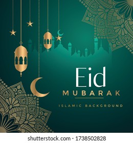 eid mubarak islamic background template