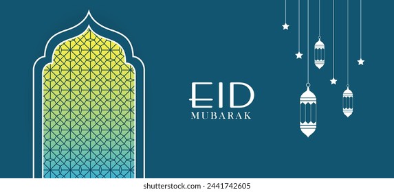 Eid Mubarak Islamische Hintergrund Vorlage, Eid Al Fitr Vorlage Design, Eid al adha Vorlage Design, Heiliger Tag für Muslime, Gruß Hintergrund, Eid Mubarak Vorlage