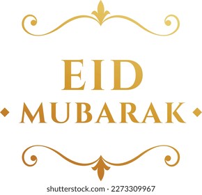 Eid Mubarak with Islamic calligraphy, Eid al fitr the Arabic calligraphy means (Happy Eid). Vector illustration