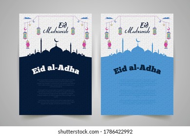 Eid Mubarak Islamic calligraphy greeting card, Eid festival design, Eid al Adha Mubarak | Realistic eid mubarak Islam festival realistic vector design, eps 10