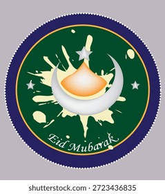 Eid Mubarak Ilustración vectorial de Plantilla de fondo de concepto islámico