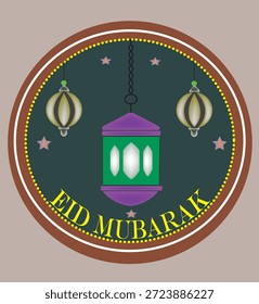 Eid Mubarak Islamisches Konzept Hintergrund Vorlage Vektor Illustration