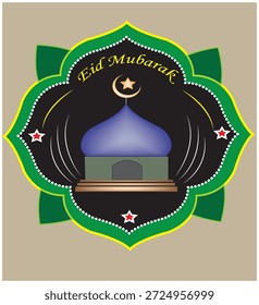 Eid Mubarak Islamisches Konzept Hintergrund Vorlage Vektor Illustration