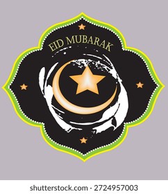 Eid Mubarak Islamic concept background template vector Illustration