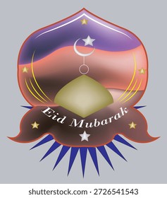 Eid Mubarak conceito islâmico modelo de fundo vetor Ilustração