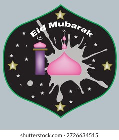 Eid Mubarak Ilustración vectorial de Plantilla de fondo de concepto islámico