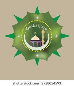 Eid Mubarak Islamic concept background template vector Illustration