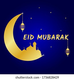 Eid Mubarak islamic design background. Creative Design Template vector illustration.
