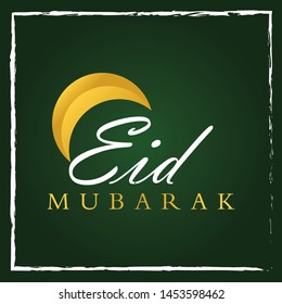 Eid Mubarak islamic design crescent moon 