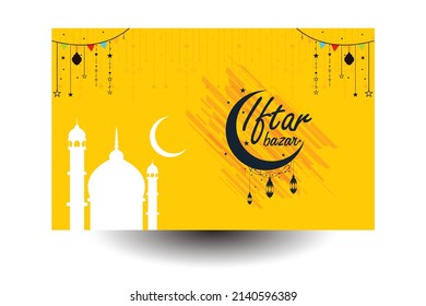 Eid Mubarak islamic design with Mosque for Fb template, print  wishes