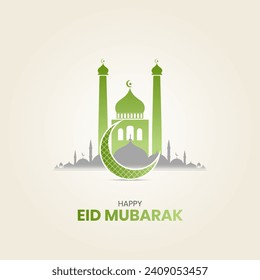 Eid Mubarak islamic Design. Eid ul fitr kreative Anzeigen.