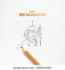 Eid Mubarak islamic Design. Eid ul fitr kreative Anzeigen.