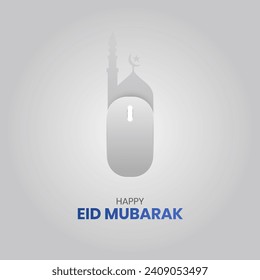 Diseño islámico de Eid Mubarak. Anuncios creativos de Eid ul fitr.