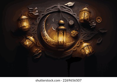 eid mubarak and islamic festival background