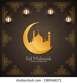 Eid Mubarak Islamic festival beautiful background vector