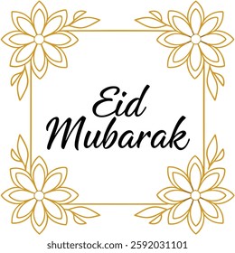 Eid Mubarak Islamic Festival Celebration typography